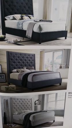 Q size bed very nise 67.5 H.special now.$299.00