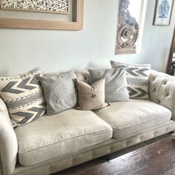 Restoration Hardware Linen Couch - Excellent Condition