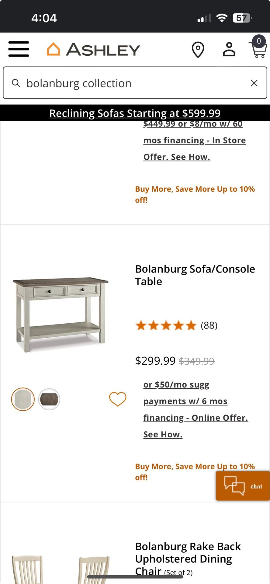 Ashley Furniture - Console Table 