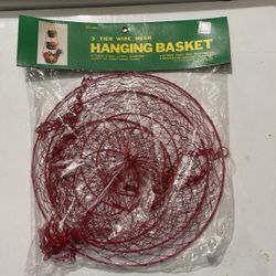 Three Tier Wire Mesh Hanging Basket 