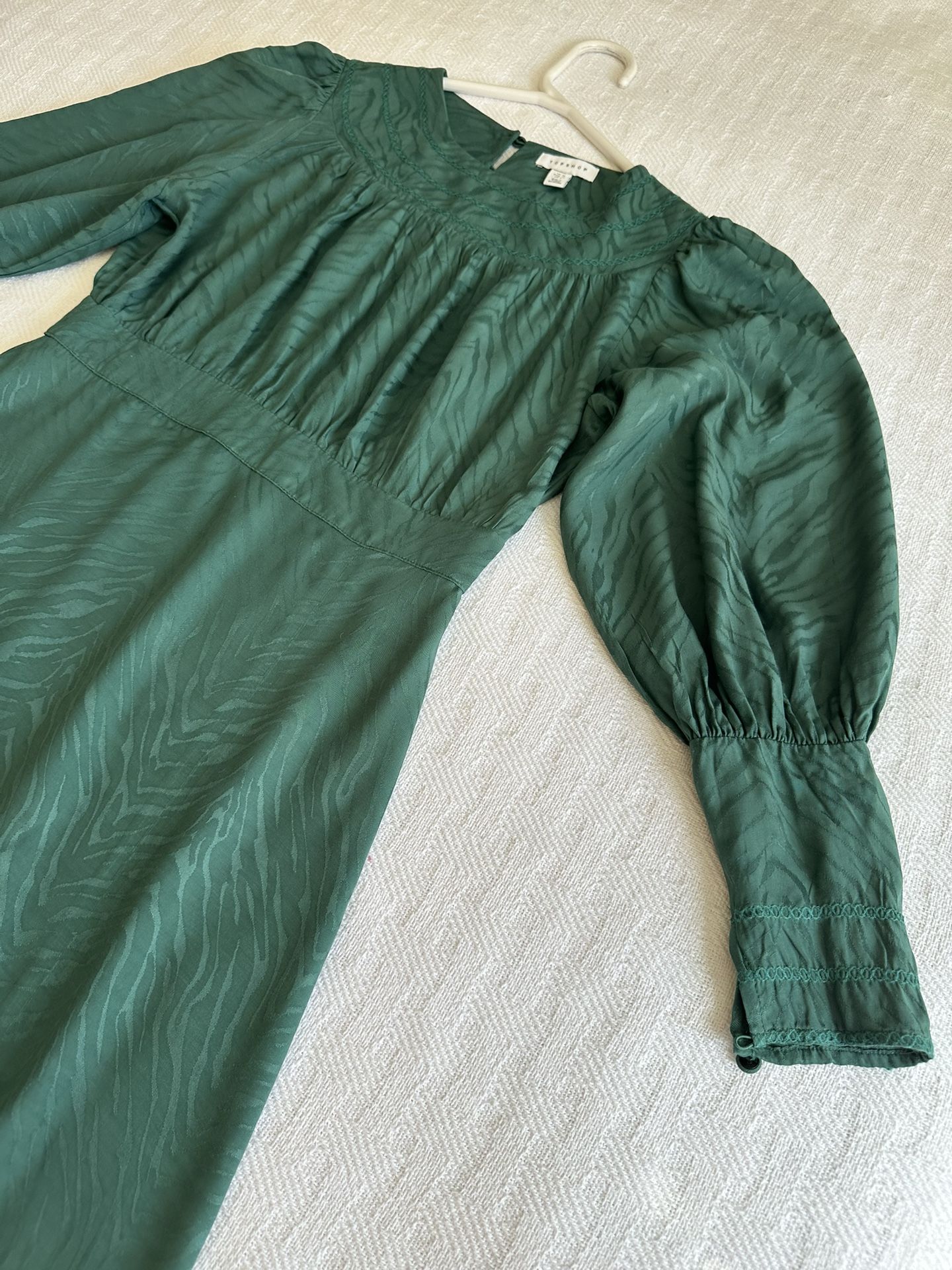 Topshop Fallen long Sleeve Midi Dress