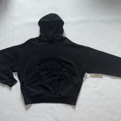 Essentials Black Hoodie Large
