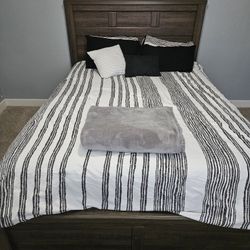 Queen Bed Frame With Mattress And Box