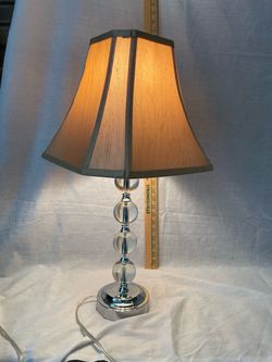 Crystal Ball Table Lamp with Fabric Shade