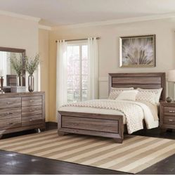 Brand New Queen Size Bedroom Set$899. Financing Available No Credit Needed Queen  Bed Nightstand Dresser  Mirror 