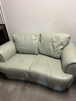 Leather Love Seat & Chair Set