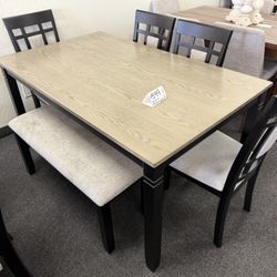 Dining Table With 4 Chairs And A Bench 