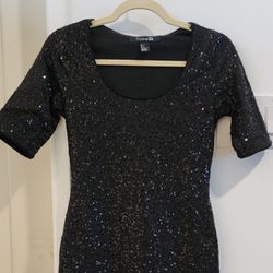 Shirt Sequine Black Dress. $5. Size S.