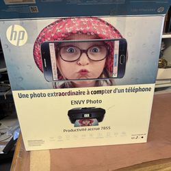 HP PRINTER NEW OPENED THE BOX FOR PICTURES REF ENVY 7855 NEW