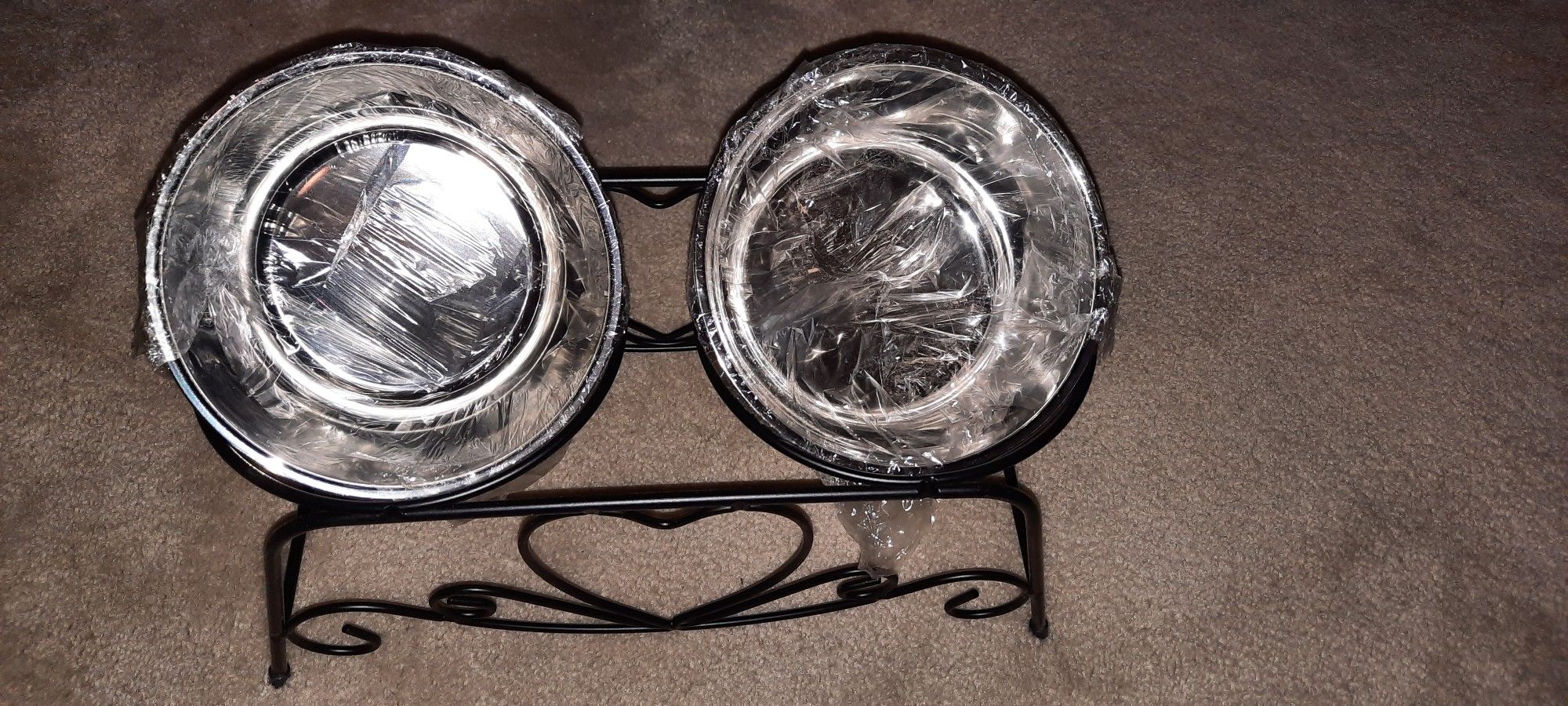 New Stainless Pet Feeding Bowls And Stand