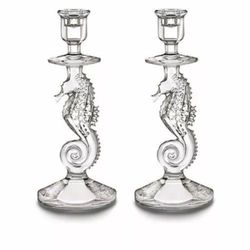 Waterford crystal sea horse candle stick pair Authentic. Brand new.