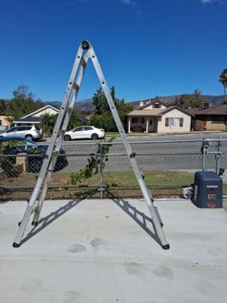 Aluminum adjustable ladder