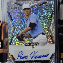 Ricky Vanasco AUTOGRAPH Texas Rangers 2020 Leaf Flash BA-RV1 AUTO Baseball Card