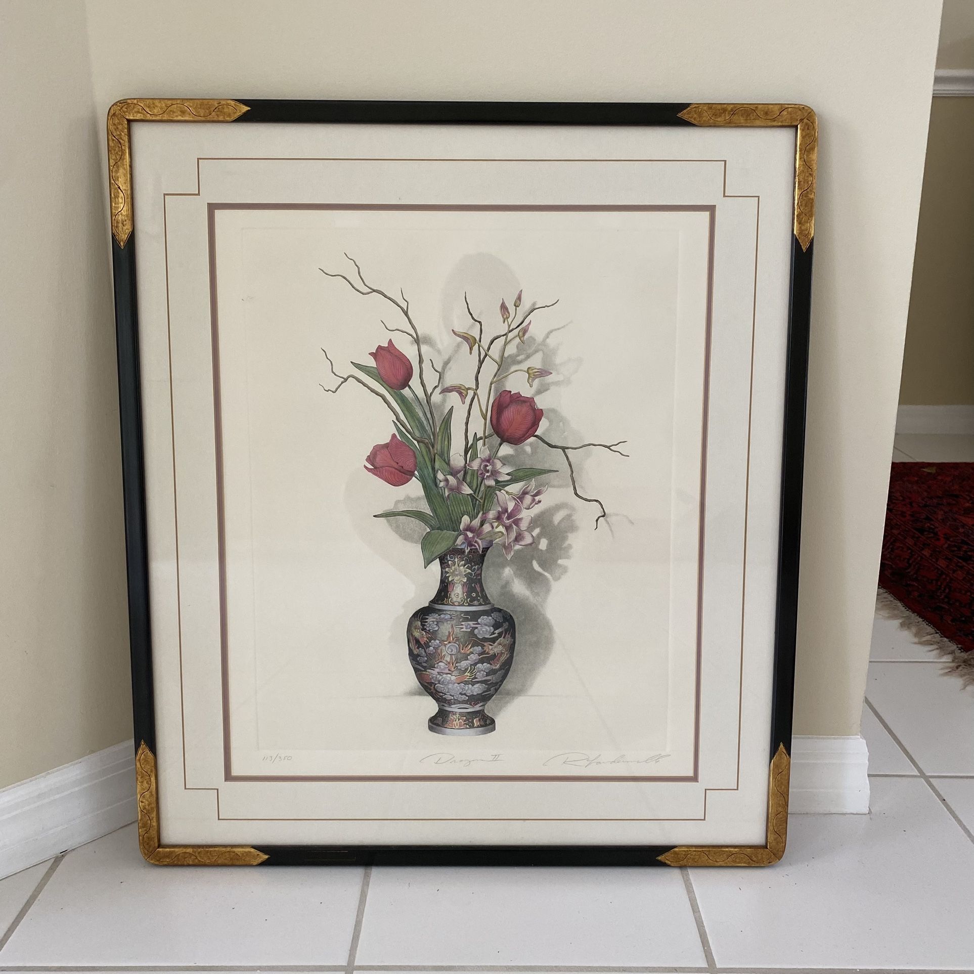 Antique Frame/ Signed Print 25x28.5