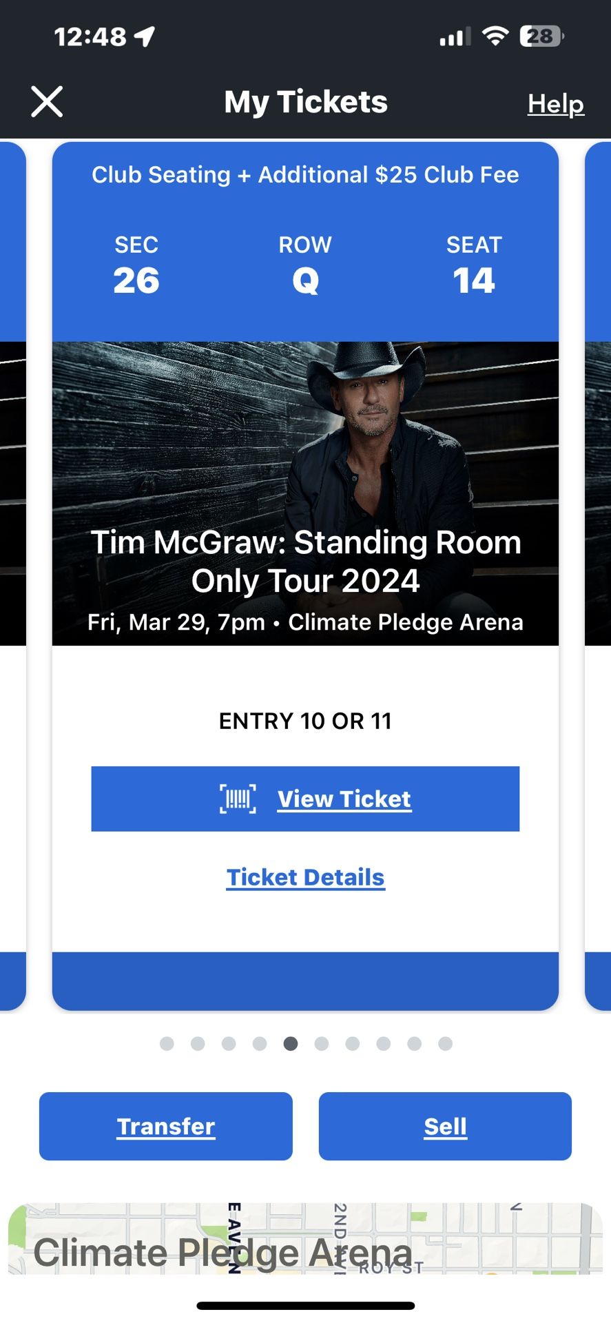 Tim McGraw “Standing room only” tour MARCH 29th!!!
