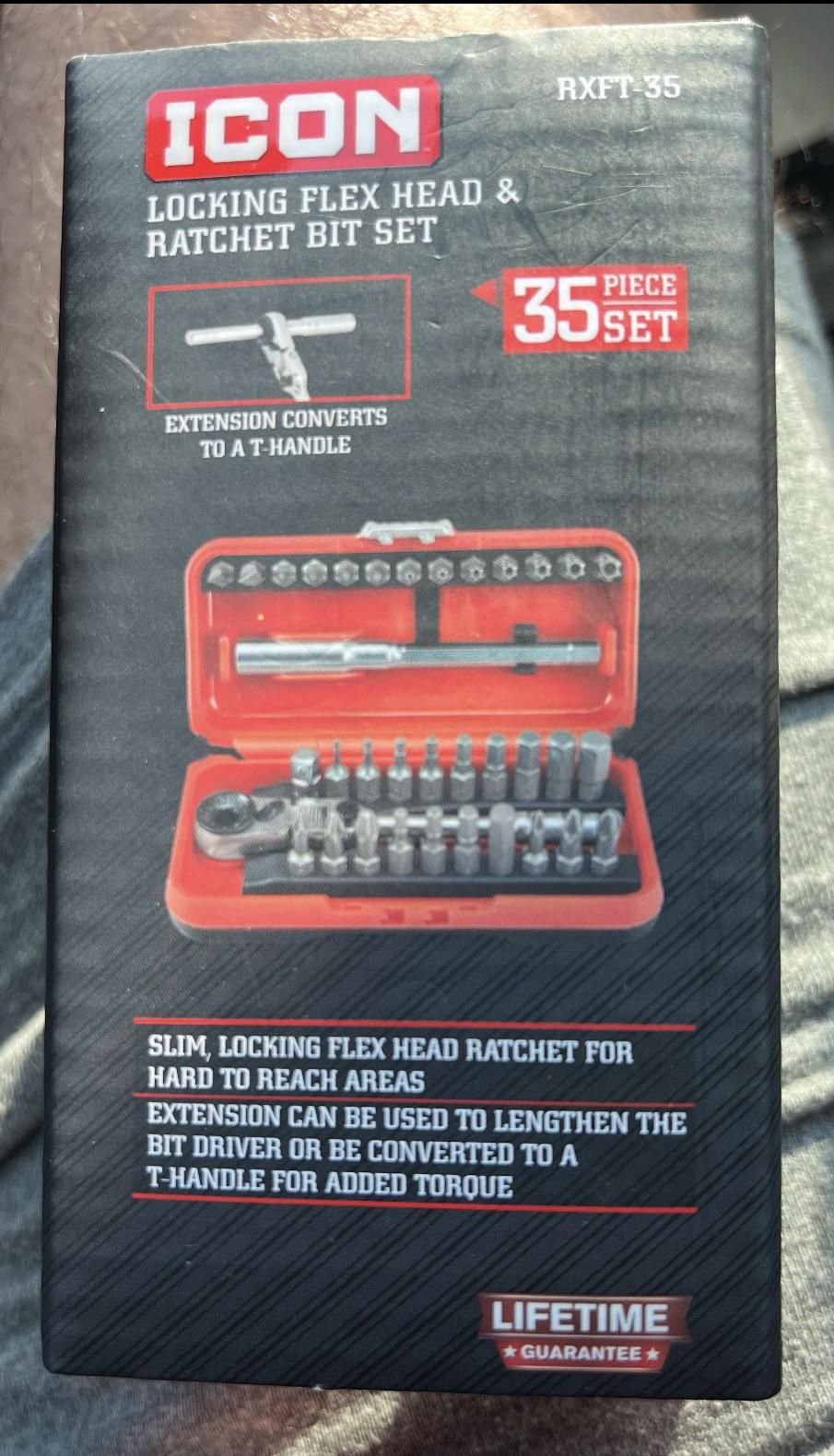 Locking Flex Head Ratchet and Bit Set, 35 Piece ICON TOOLS