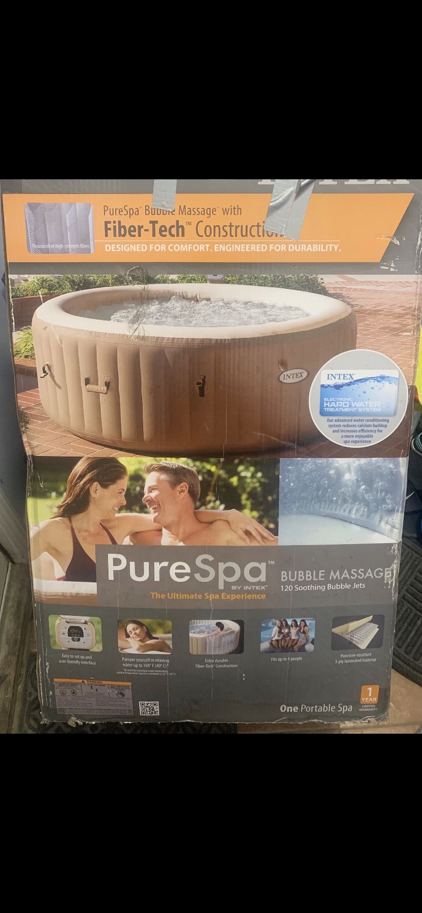 *PREMIUM MODEL* Intex 4-Person PureSpa Bubble Massage Inflatable Hot Tub Spa
