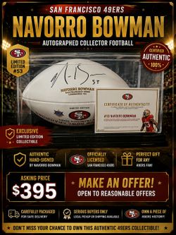 Navorro Bowman Signed Football