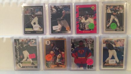 Eight Bo Jackson cards