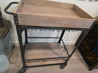 Franklin bar cart and wine rack