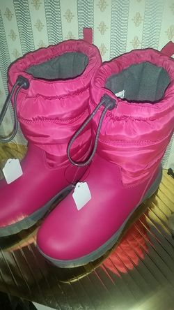 Fuschia Pink Lands End Womens Snow Boots so 7 1/2