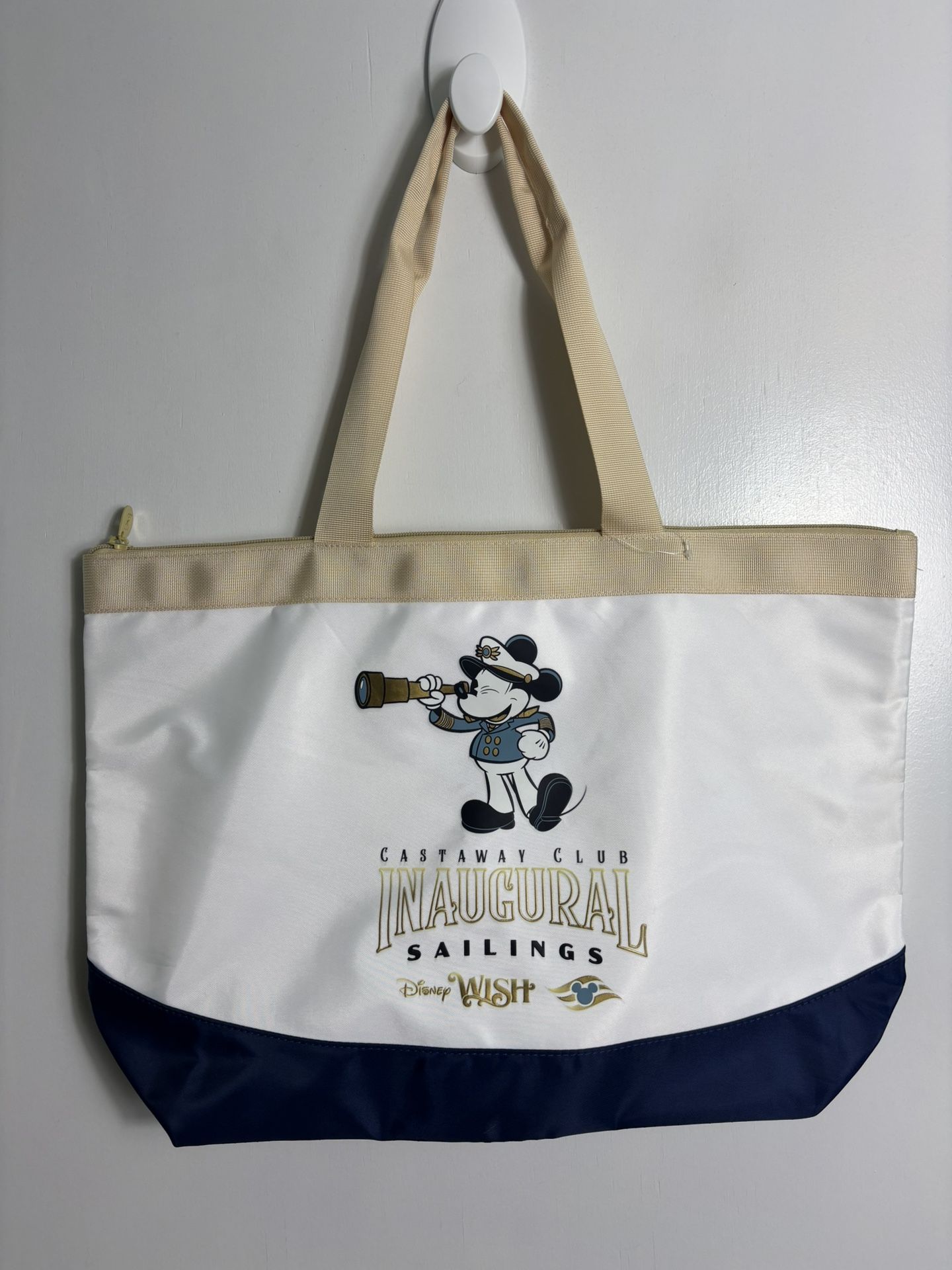 Disney Wish Castaway Club Inaugural Sailings Cruise Line Captain Mickey Tote Bag