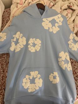 Baby blue demin tear