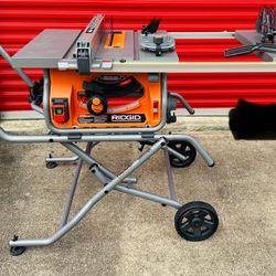RIDGID 15 Amp 10 in. Portable Corded Pro Jobsite Table Saw with Stand  