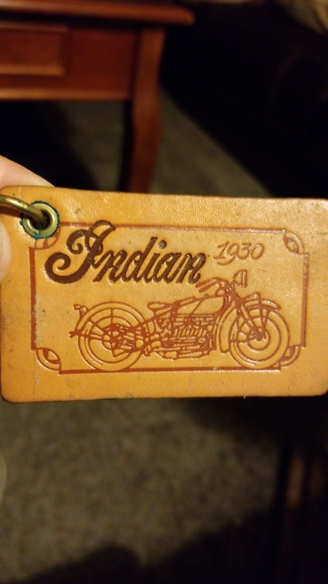 Indian Motorcycle leather key chain