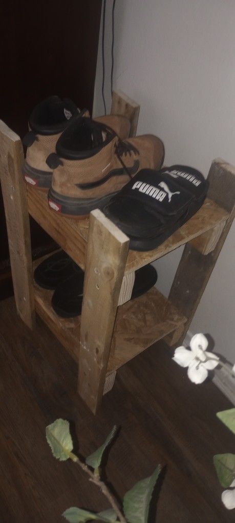 Handmade Wooden Shoe Rack