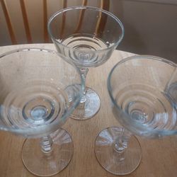 3 Glass Candle Holders 