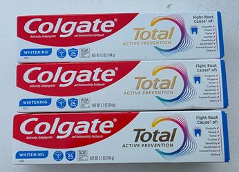 (3) Colgate Total Active Prevention Whitening Gel Toothpaste