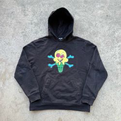 Billionaire Boys Club Ice Cream Cones And Bones Black Pullover Hoodie Size XL