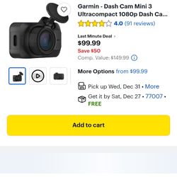 Garmin Mini Dash Cam 3