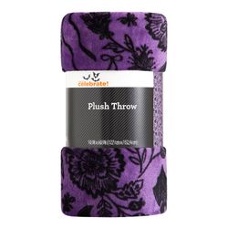 Purple Halloween Plush Throw 