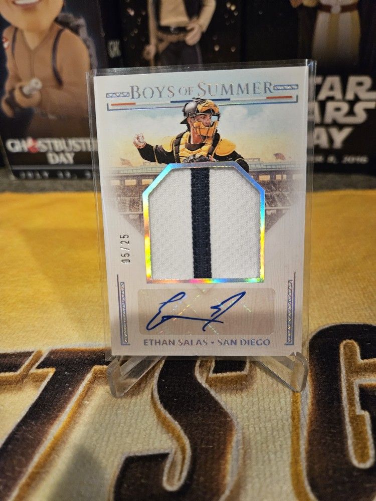 2024 Panini Boys Of Summer Ethan Salas Jumbo Relic Auto #/25 Padres #JMS-ES