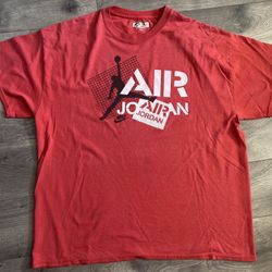 Vintage Nike Boot T Shirt Swoosh Air Jordan XL vtg Y2K Rare Red