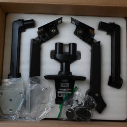 Amazon Basics Dual Monitor Stand - Lift Engine Arm Mount (Black)
