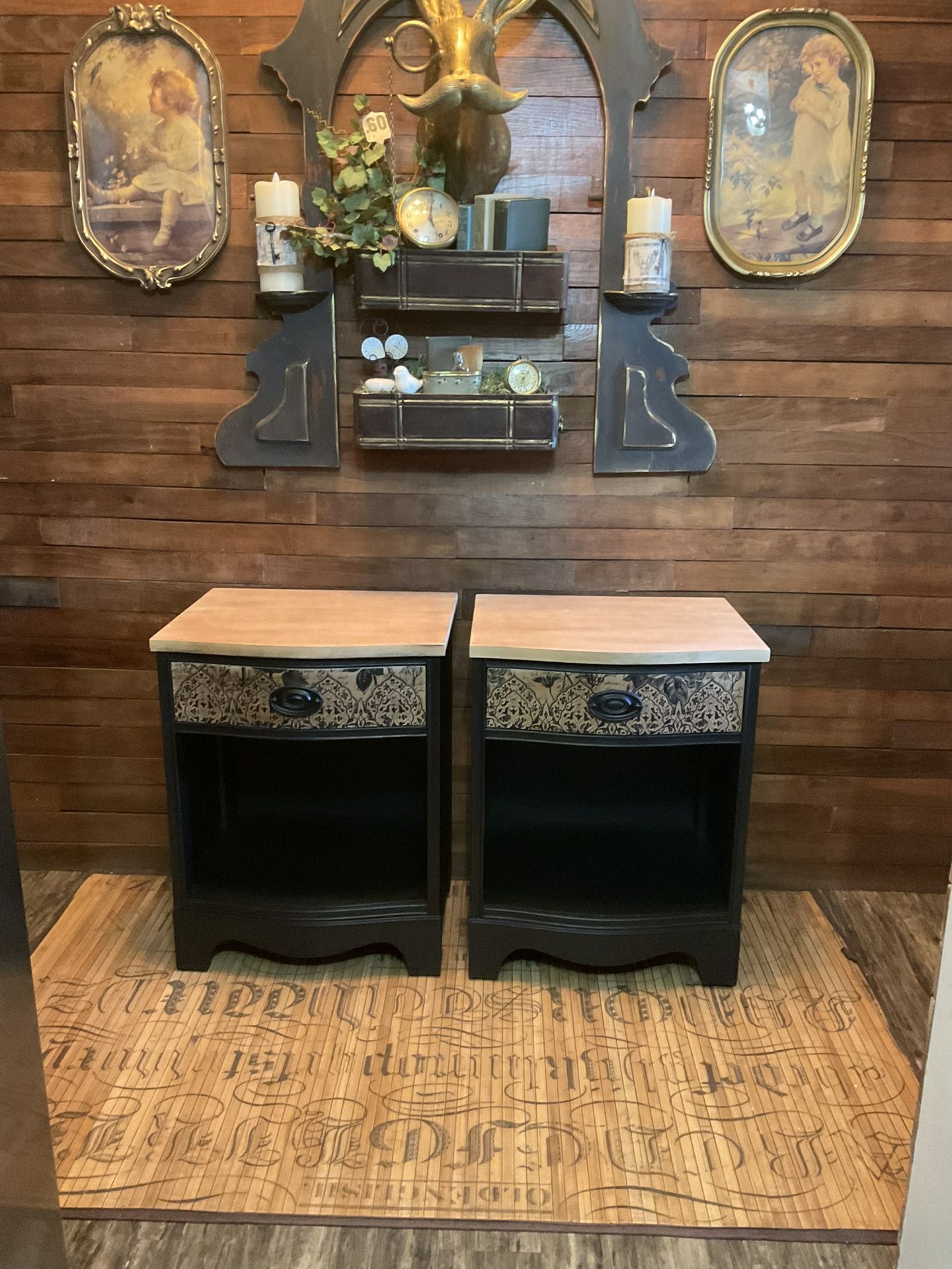 Pair Of newly Finished nightstands Or End Tables Solid Wood