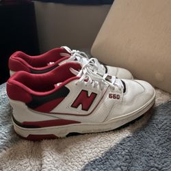 Red New Balance 550