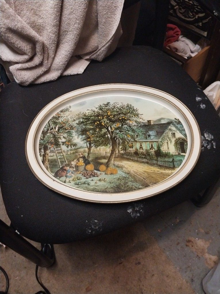 Vintage Currier And Ives Tray
