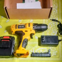 Yellow Cordless Drill Set