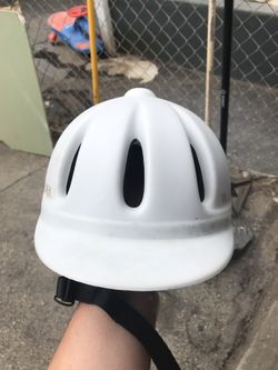 White riding helmet