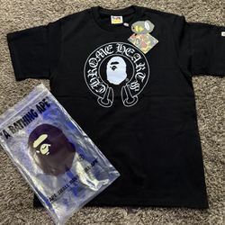 Chrome heart x bape T-shirt