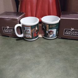 1984-avon-Santa Collector Mugs w/ original Boxes