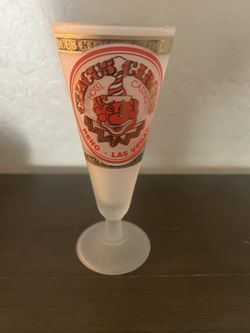 Circus Circus Hotel Casino Las Vegas & Reno NV Drinking Glass Frosted Barware 7.5” Tall