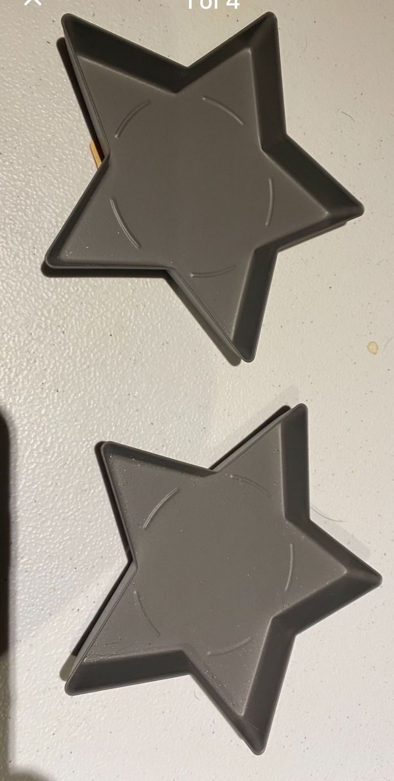 2pc Metal Star Candle Holders