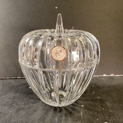 CRYSTAL CLEAR Vintage Crystal Paneled Lidded Candy/Trinket Dish (Height: 6-1/2”)