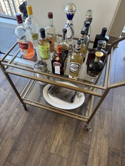 Modern Gold Bar Cart