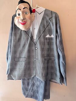 Vintage 1987 Pee-wee Herman Halloween Costume w/ Original Mask Adult Medium. Worn once
